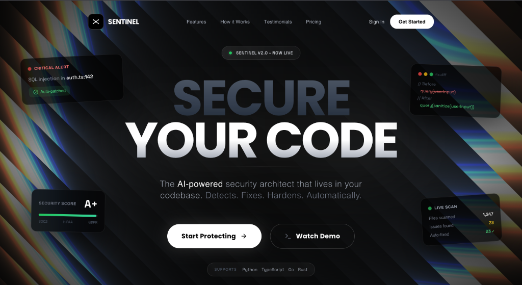 Sentinel project preview